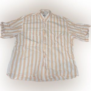 Levi’s Diamond Label - Orange/White Stripe Short Sleeve Shirt